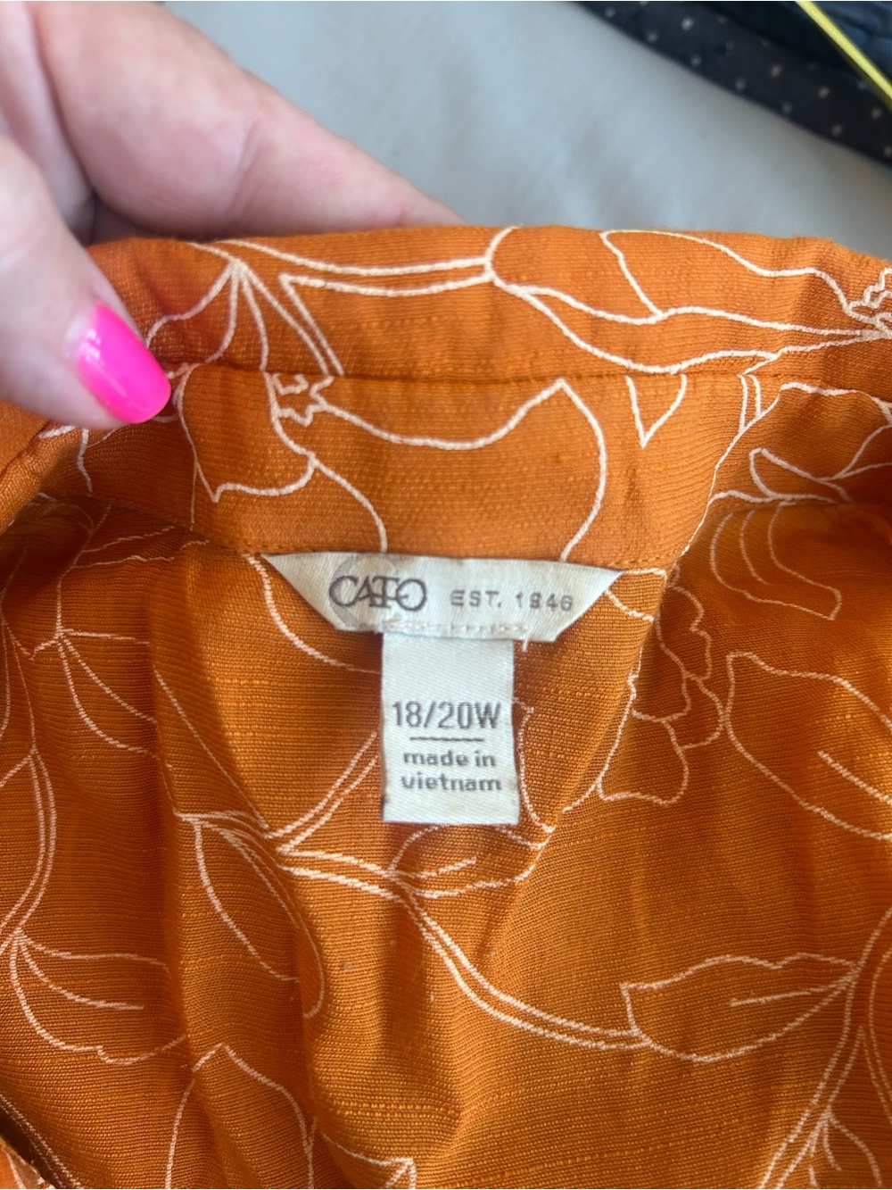 Cato Orange Floral Wrap-top Tiered Blouse - Picture 7 of 14